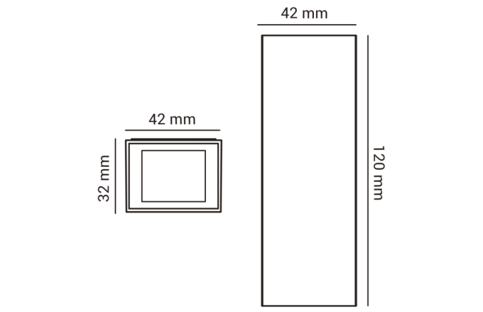 Arandela Opus LED Box Branco 5 watts 3000K Bivolt IP65 42x120x32mm OPS 80808