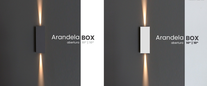 Arandela Opus LED Box Branco 5 watts 3000K Bivolt IP65 42x120x32mm OPS 80808