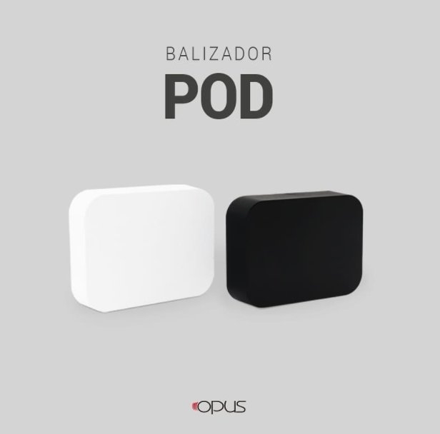 Balizador Sobrepor Opus Pod Branco 1,5 watts 3000K IP65 70x50mm OPS 80259