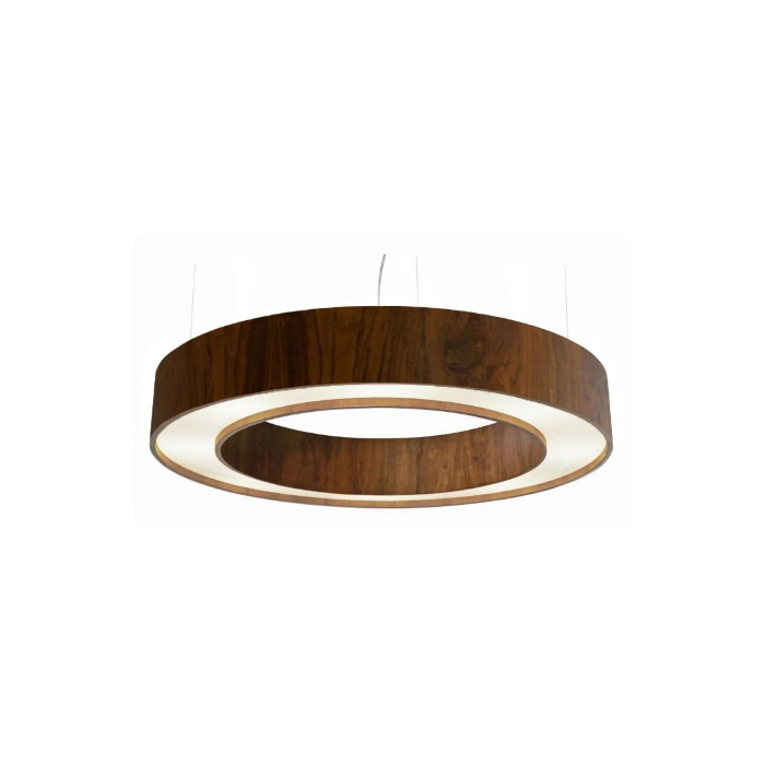Pendente Fox Lustres Madeira Cilíndrico 5L E27 Ø500x150x100mm 3050