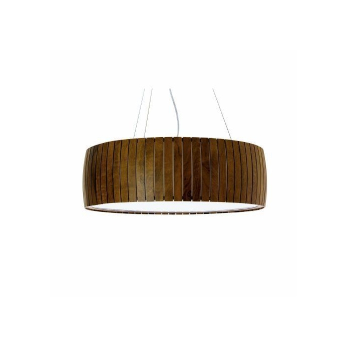 Pendente Fox Lustres Madeira Cilíndrico 5L E27 Ø600x220mm 3021