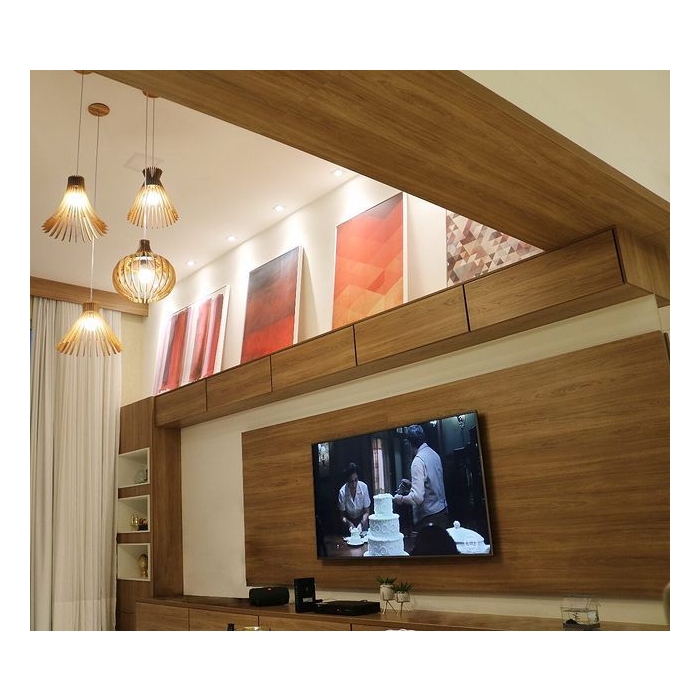 Pendente Fox Lustres Madeira Ripada 1L E27 Ø270x300mm 3009