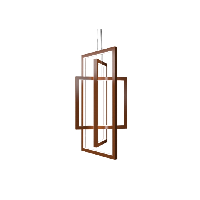 Pendente Fox Lustres Madeira 102 watts 3000K Bivolt 800x400x400mm 4010