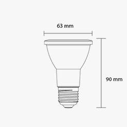 Lâmpada LED Mundial PAR20 IP65 IRC97 7 watts 2700K 36° Bivolt  ML-0209