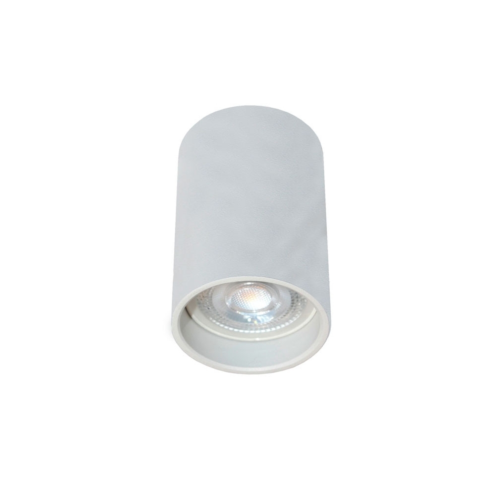 Spot Sobrepor Redondo Eisen Alumínio Branco 1L MR16 Dicróica Ø65x80mm EM250
