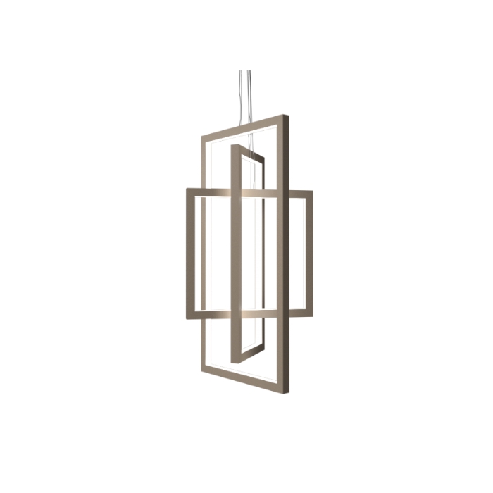 Pendente Fox Lustres Madeira 134 watts 3000K Bivolt 1000x500x500mm 4011