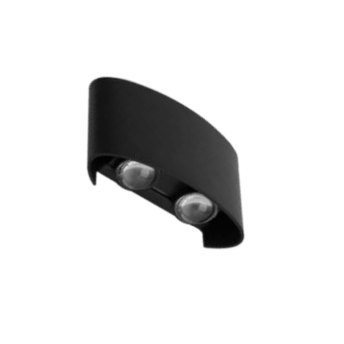 Arandela Opus LED Clessidra Preto 4 watts 3000K 24° Bivolt IP65 100x75x40mm OPS 81379