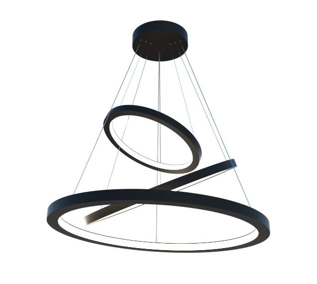 Pendente Fox Lustres Madeira 126 watts 3000K Bivolt Ø800X40x1000cm 1060