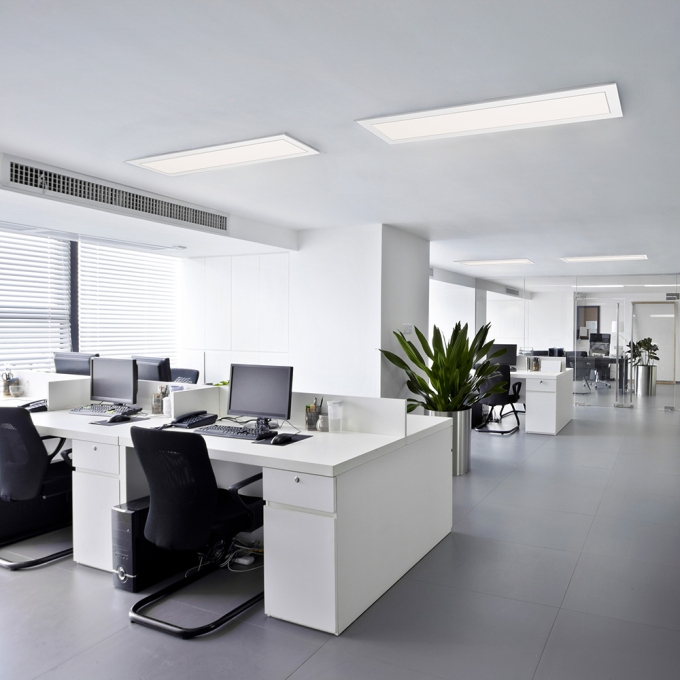 Painel Sobrepor Blumenau Retangular 36 watts Branco 6500K 1240x150mm Alumínio Bivolt 83886004