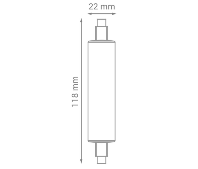 Lâmpada Opus LED Palito 10 watts 4000K R7s 360° Bivolt Ø22x118mm OPS 32788