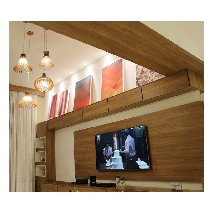 Pendente Fox Lustres Madeira Ripada 1L E27 Ø270x300mm 3009