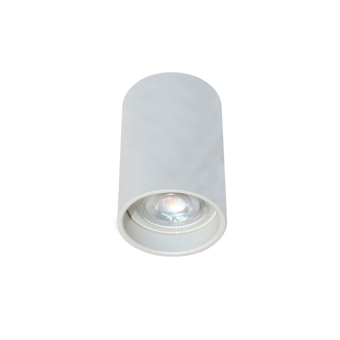 Spot Sobrepor Redondo Eisen Alumínio Branco 1L MR16 Dicróica Ø65x80mm EM250