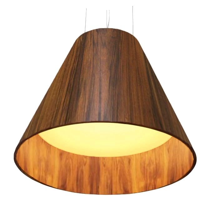 Pendente Fox Lustres Madeira Cônico 1L E27 Ø520x450mm 106