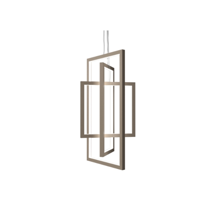 Pendente Fox Lustres Madeira 102 watts 3000K Bivolt 800x400x400mm 4010