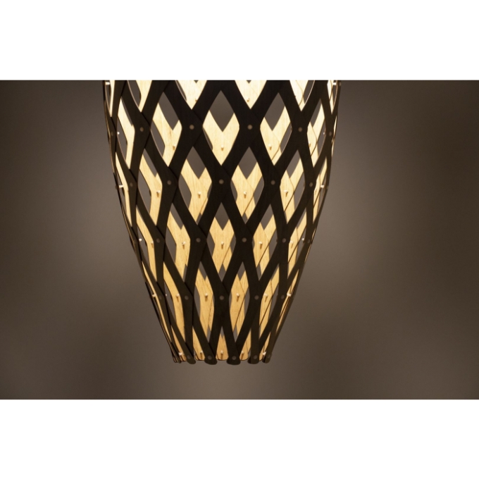 Pendente Fox Lustres Raizen Madeira 1L E27 Ø230x500mm 310