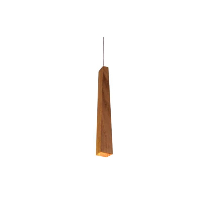 Pendente Fox Lustres Madeira Clean 1L GU10 Mini Dicróica Ø60x500mm 217