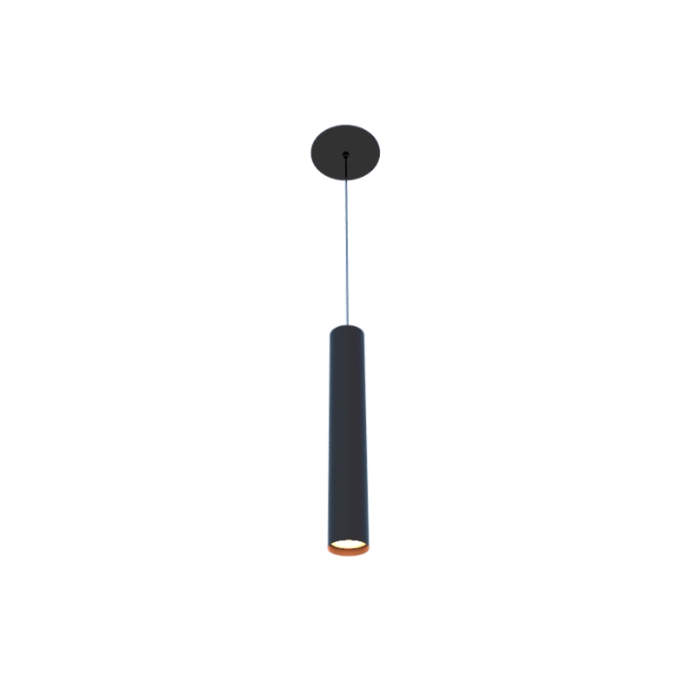Pendente Fox Lustres Madeira Tubular Cilíndrico 1L GU10 Mini Dicróica Ø40x400mm 211