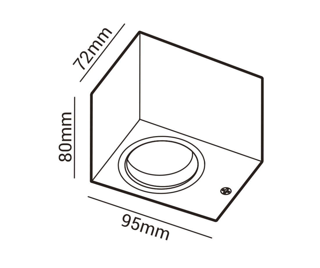 Arandela Opus Solo Branco IP65 1L Dicróica 72x80x95mm OPS 81195