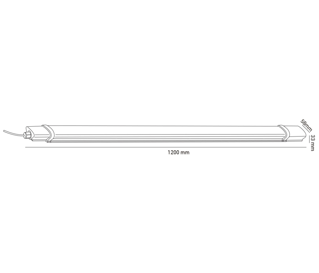 Luminária Hermética Opus 36 watts 4000K IP65 1200mm OPS 85414