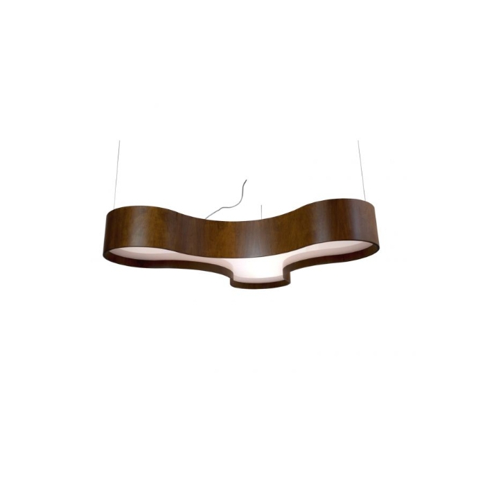 Pendente Fox Lustres Madeira Semi Cilíndrico 6L E27 210x1200x1200mm 481