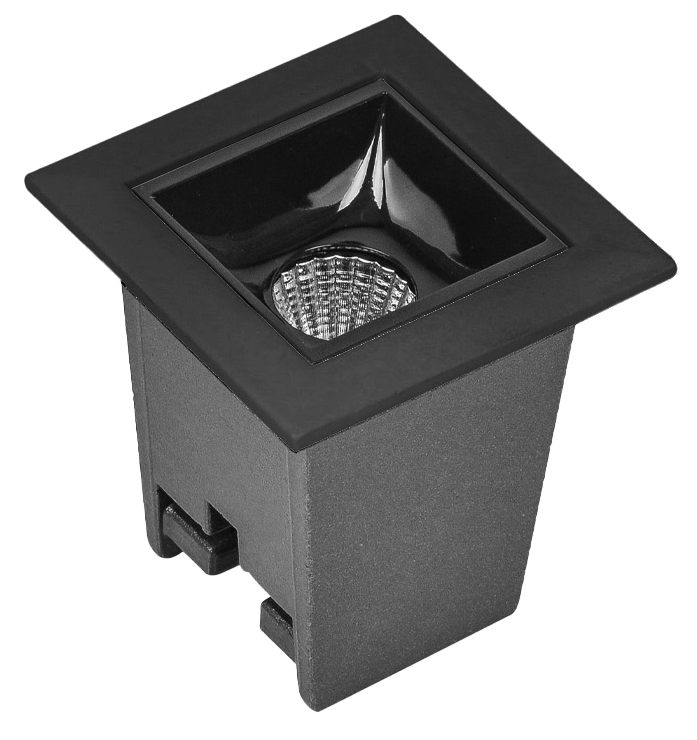 Spot Embutir Opus LED Soul 2 watts 2700K IRC90 15° IP20 44x44mm Preto OPS 83809
