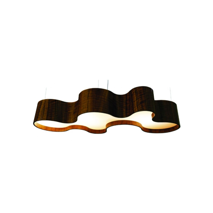 Pendente Fox Lustres Madeira Semi Cilíndrico 9L E27 210x2000x850mm 4001
