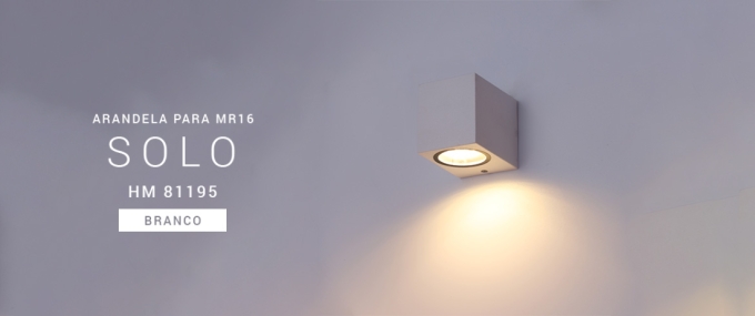 Arandela Opus Solo Branco IP65 1L Dicróica 72x80x95mm OPS 81195