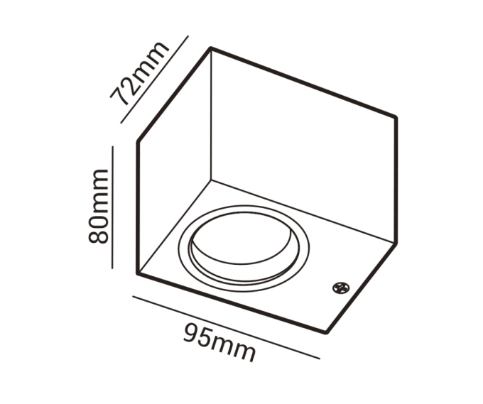 Arandela Opus Solo Branco IP65 1L Dicróica 72x80x95mm OPS 81195