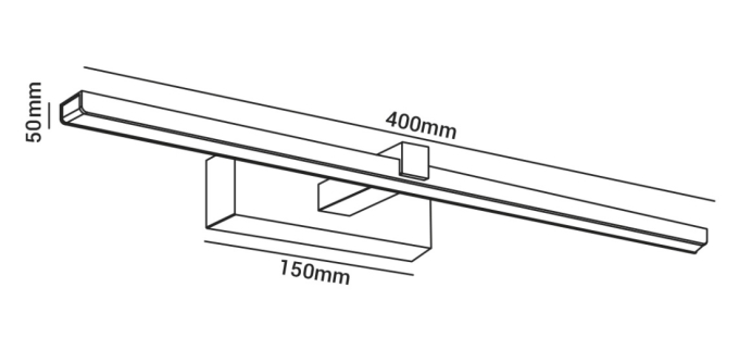 Arandela Opus LED Aquila 8 watts 4000K Bivolt IP44 400mm Branco OPS 37981