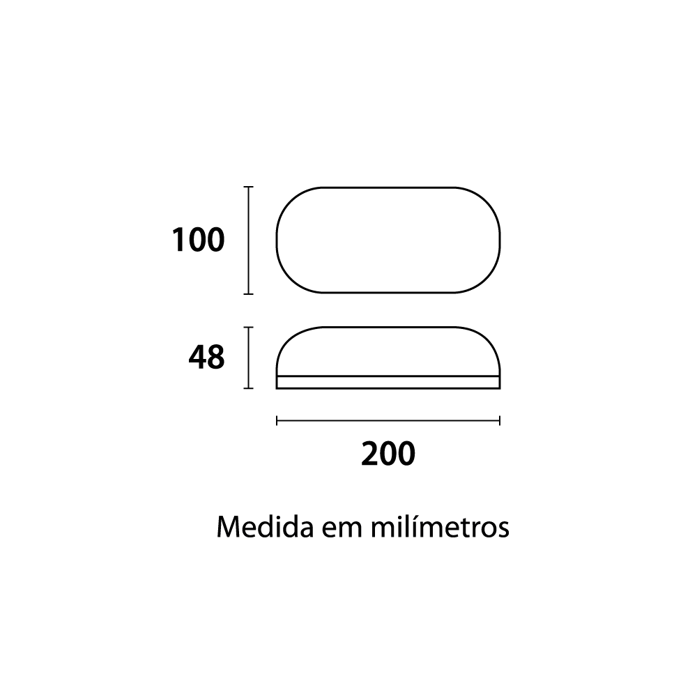 Arandela Tartaruga Branca Blumenau 15 watts 6500K Bivolt 200x100x48mm 15156004
