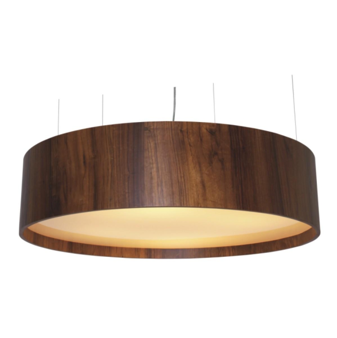 Pendente Accord Cilíndrico em Madeira 90 Watts 2700K Bivolt Ø1000x250mm 205LED