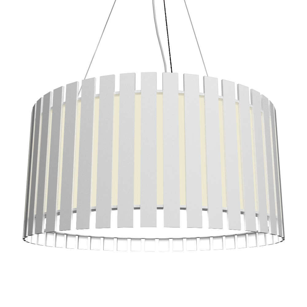 Pendente Accord Cilíndrico Ripado 60 watts 2700K Bivolt Ø800x220mm 1095LED