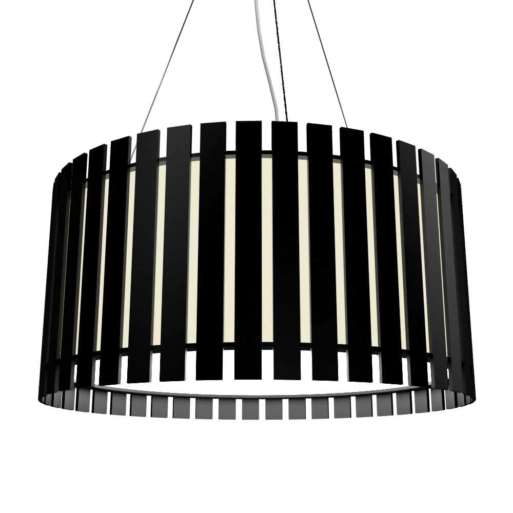 Pendente Accord Cilíndrico Ripado 85 watts 2700K Bivolt Ø900x220mm 1096LED