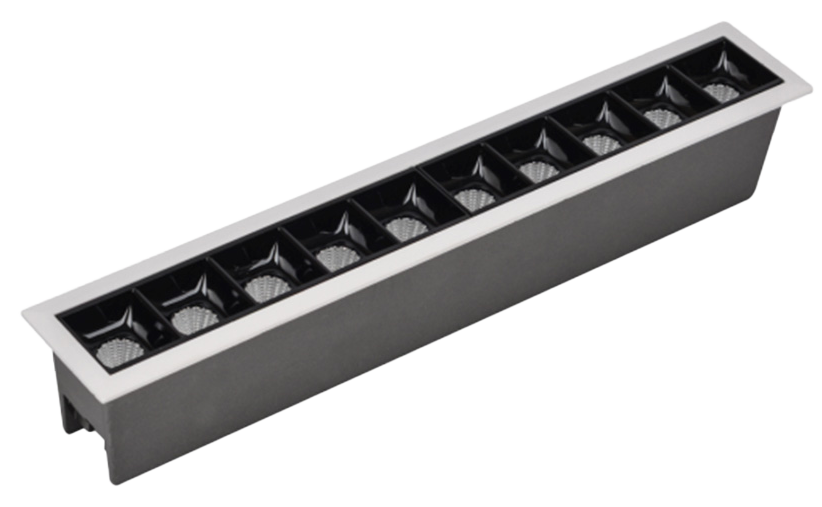 Spot Embutir Opus LED Soul 20 watts 4000K IRC90 30° IP20 280x44mm Branco e Fundo Preto OPS 83793