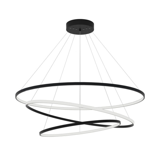 Pendente Montare Anello Triplo 75,5 watts Ø900x700x500mm 128975