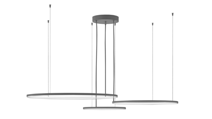 Pendente Montare Anello Plus Triplo 65 watts Ø800x600x400mm 130864