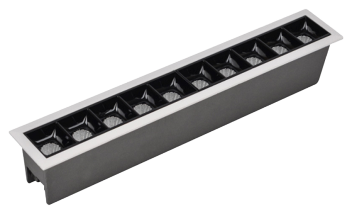 Spot Embutir Opus LED Soul 20 watts 2700K IRC90 30° IP20 280x44mm Branco e Fundo Preto OPS 83786