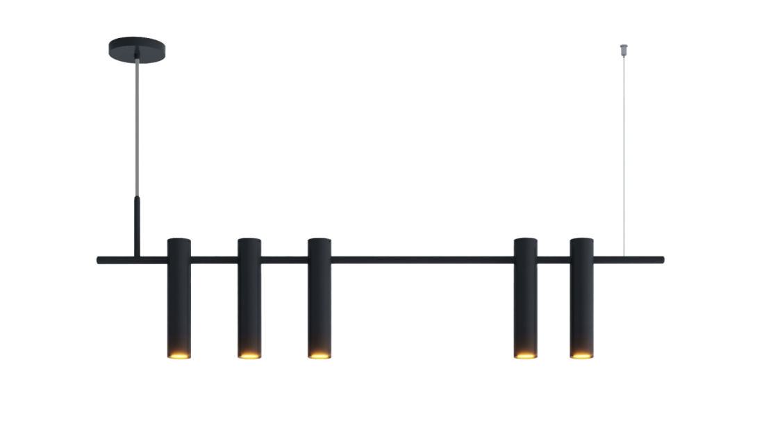 Pendente Montare Cetus 5L Mini Dicroica MR11 1600x100x250mm 315160