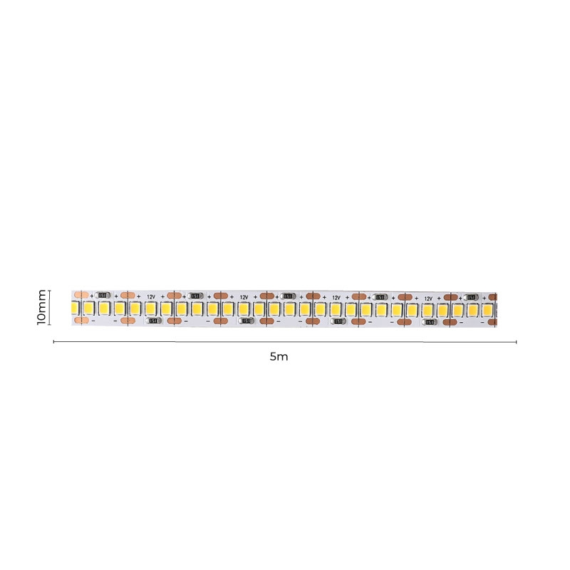 Fita LED Nordecor 20w/mt 240 leds IP20 10mm 12V 4000K (Rolo 5 metros) 7009