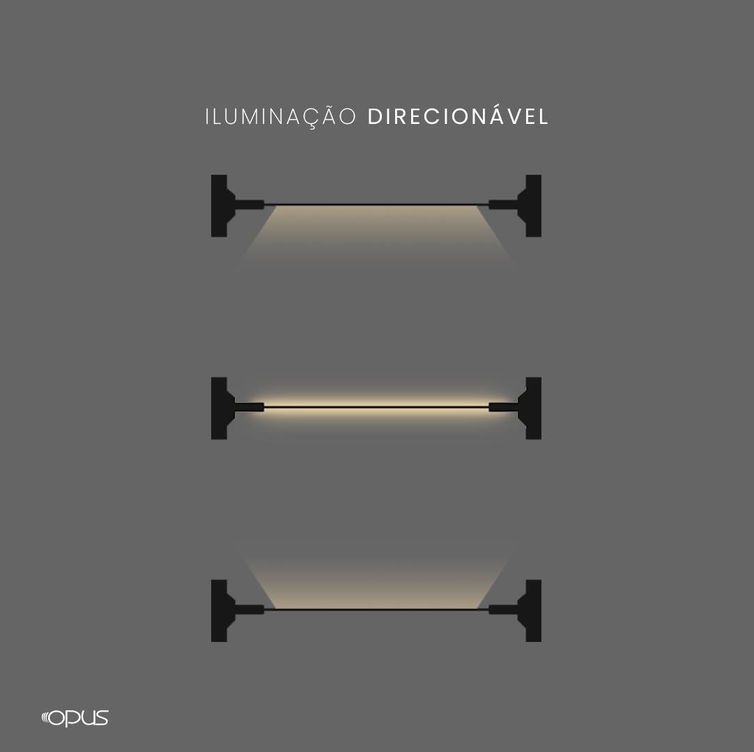 Perfil Opus LED Highline Preto 10 metros OPS 83779