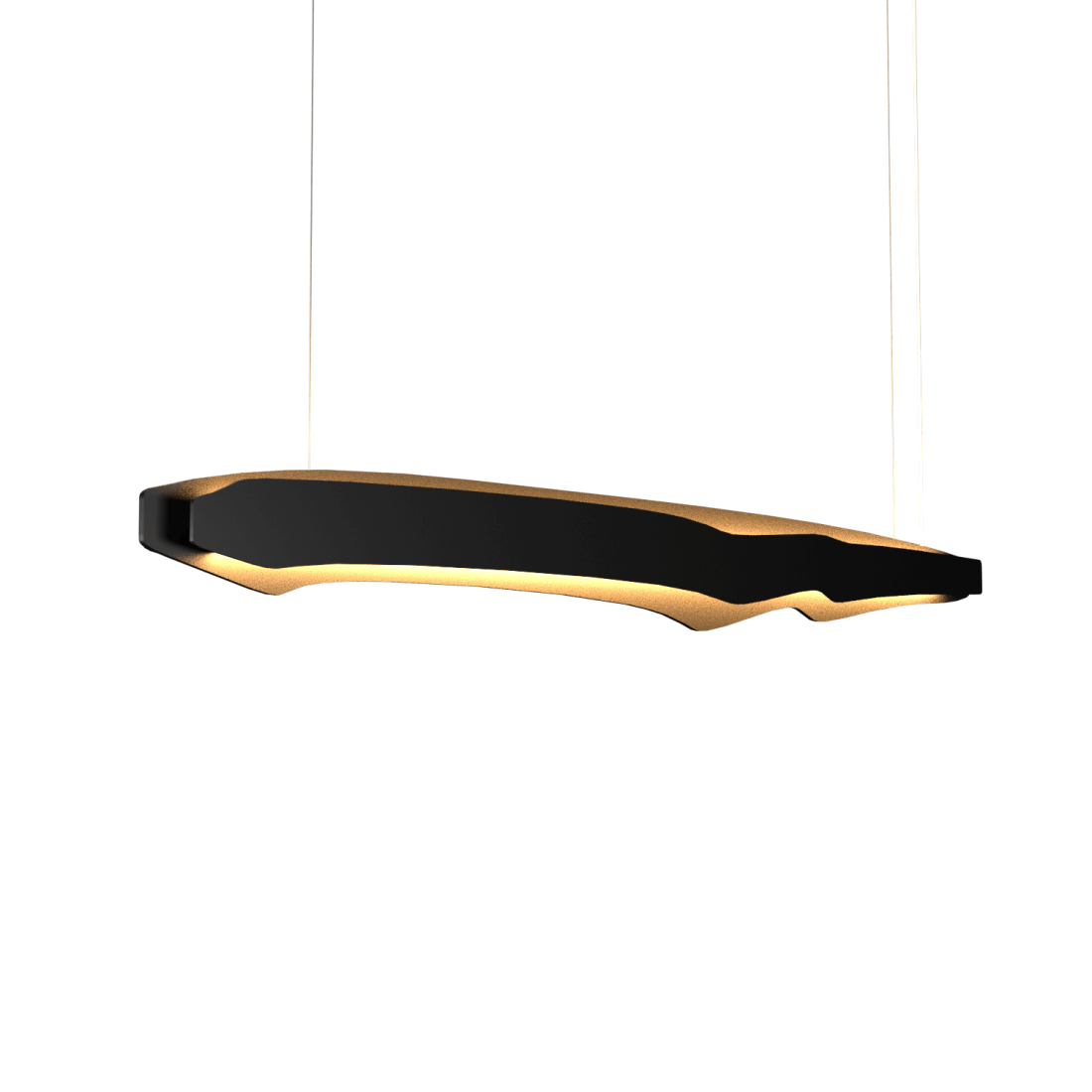 Pendente Accord Horizon Retangular 64 Watts 2700K Bivolt 1400x90x195mm 1471LED