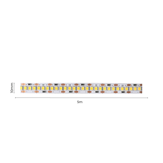 Fita LED Nordecor 20w/mt 240 leds IP20 10mm 12V 4000K (Rolo 5 metros) 7009
