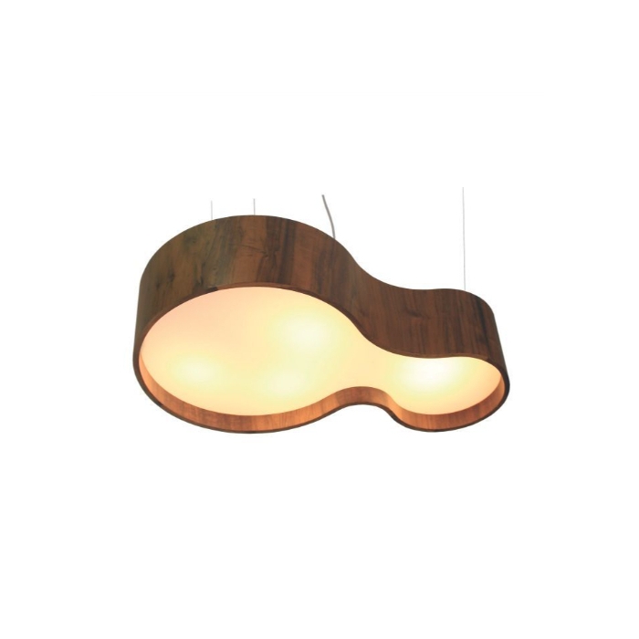 Pendente Fox Lustres Madeira Semi Cilíndrico 4L E27 210x730x440mm 510