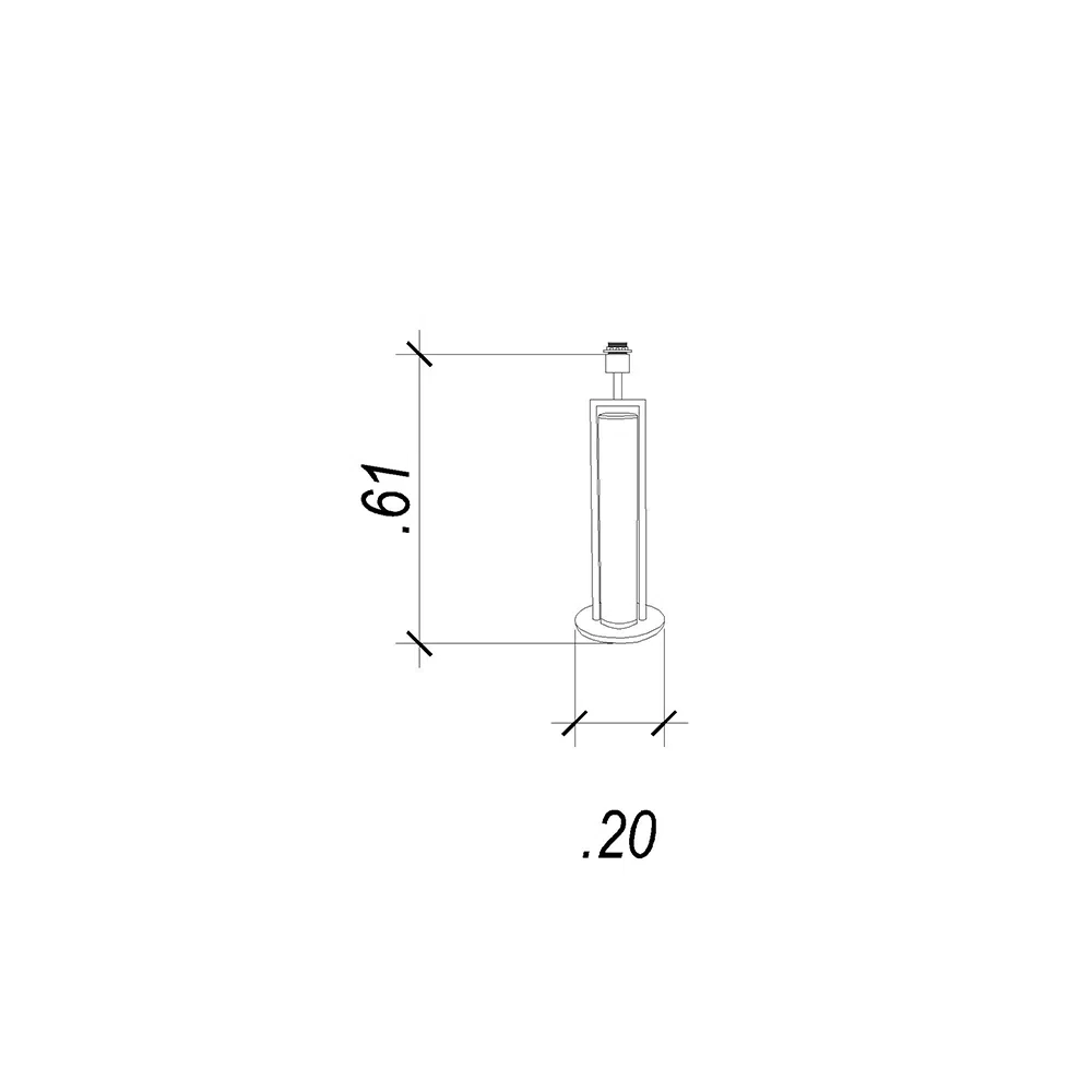 Base para Abajur Bella Veneto Dourado e Caramelo 1L E27 Ø200x605mm MI010 (Sem Cúpula)
