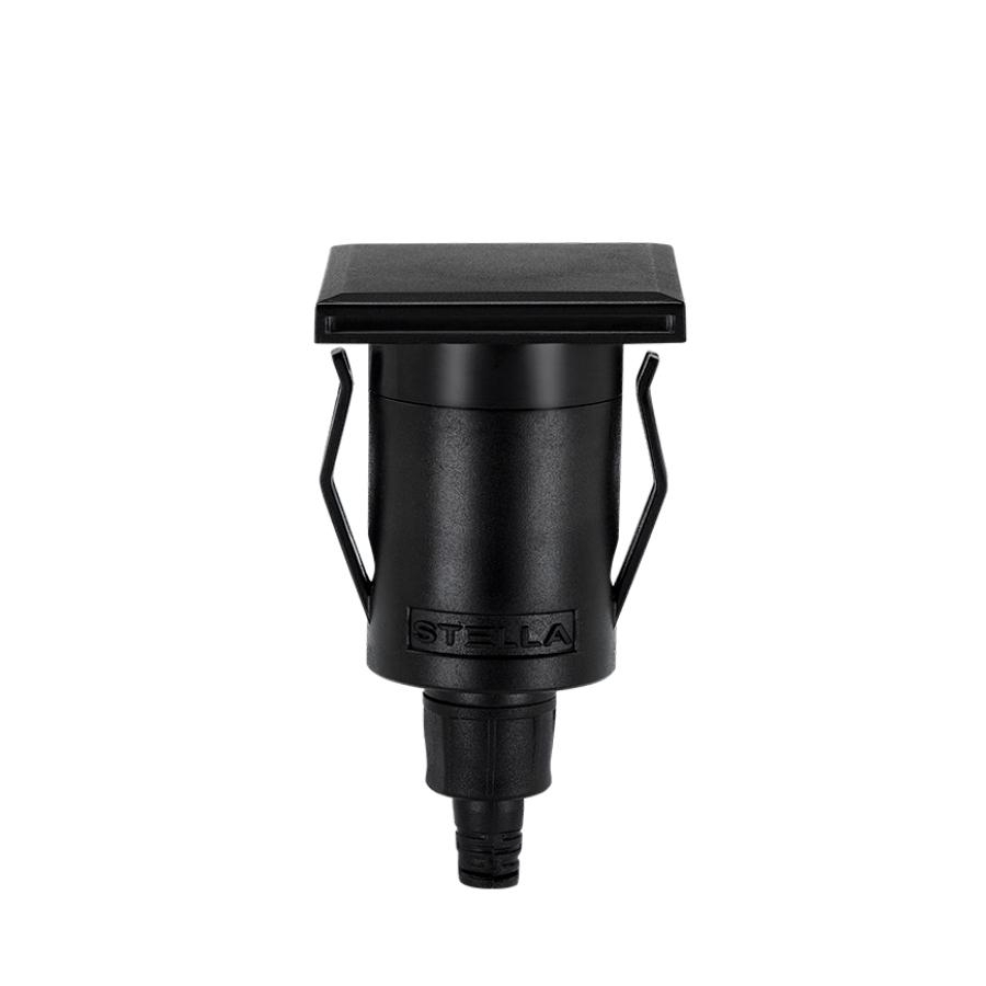 Balizador Solo Stella Way Side 1,5 Watt 3000K IP67 24V 41x73mm 2 Fachos Preto STL22714/30