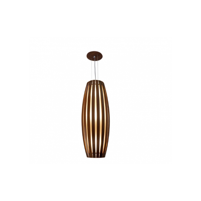 Pendente Fox Lustres Madeira Barril 1L E27 Ø270x700mm A90