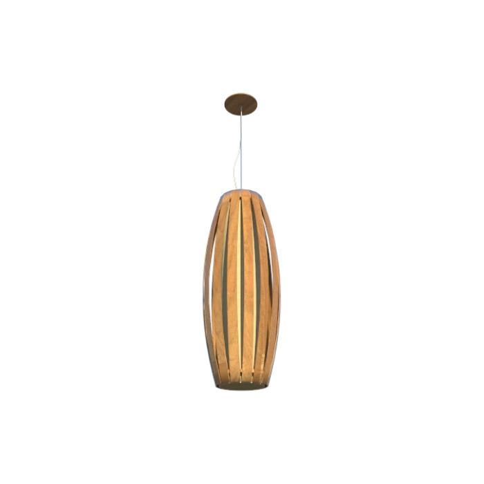 Pendente Fox Lustres Madeira Barril 1L E27 Ø300x1020mm A91