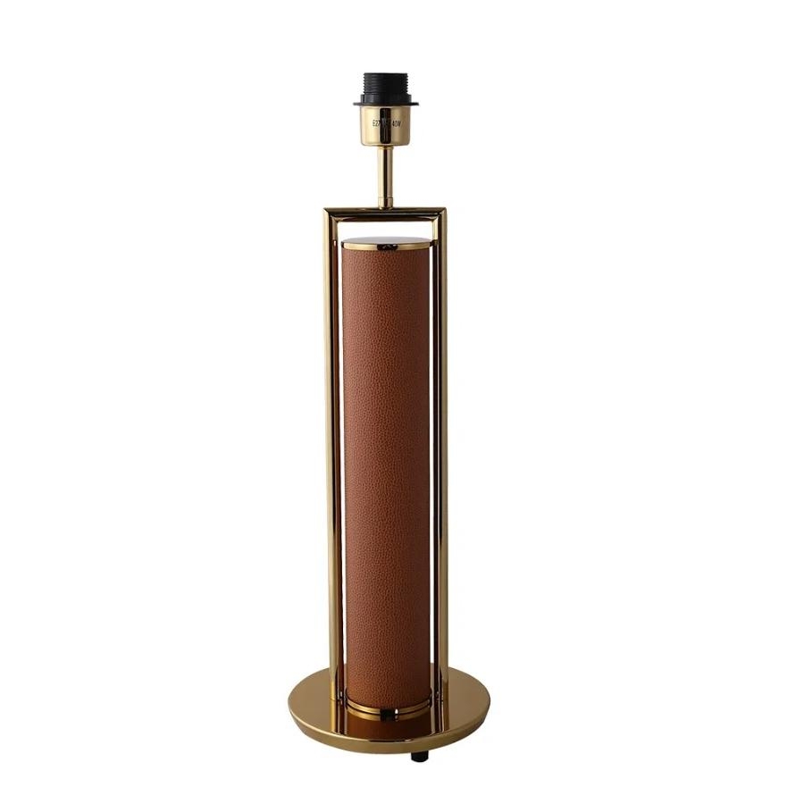 Base para Abajur Bella Veneto Dourado e Caramelo 1L E27 Ø200x605mm MI010 (Sem Cúpula)