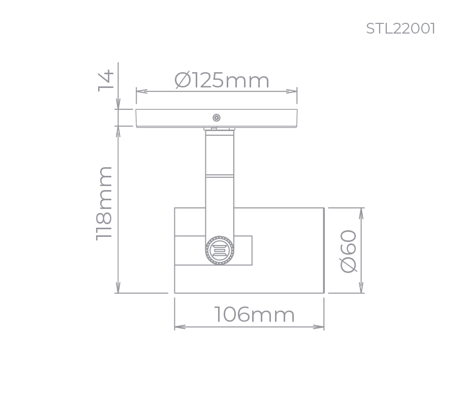 Spot Direcional Stella Flow Preto MR16 Dicróica GU10 Ø60x106mm STL22001PTO