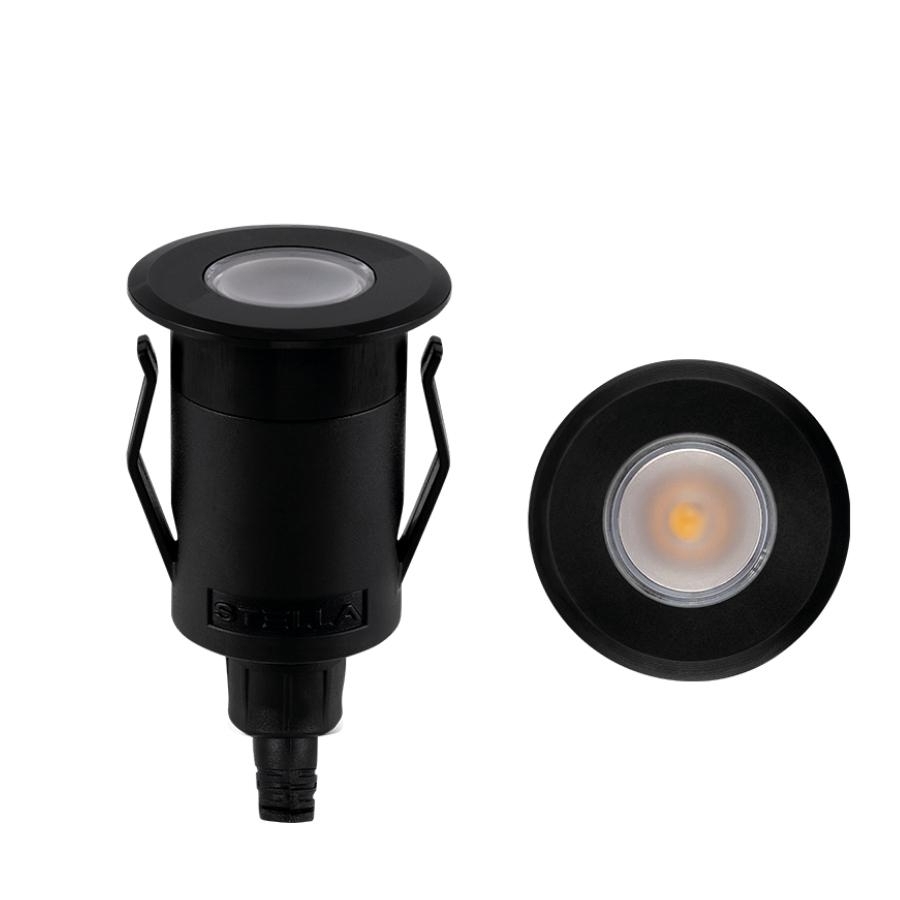 Balizador Solo Stella Way UP 1 Watt 3000K IP67 24V Ø41x73mm Preto STL22711PTO/30